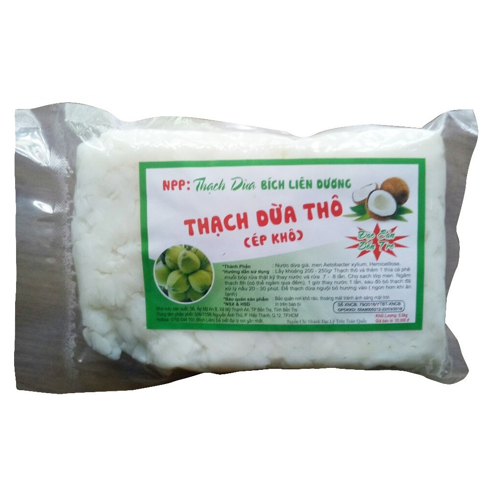 Combo 10Kg Thạch Dừa Ép Khô (Thạch Dừa Ép Thô) 5Ly