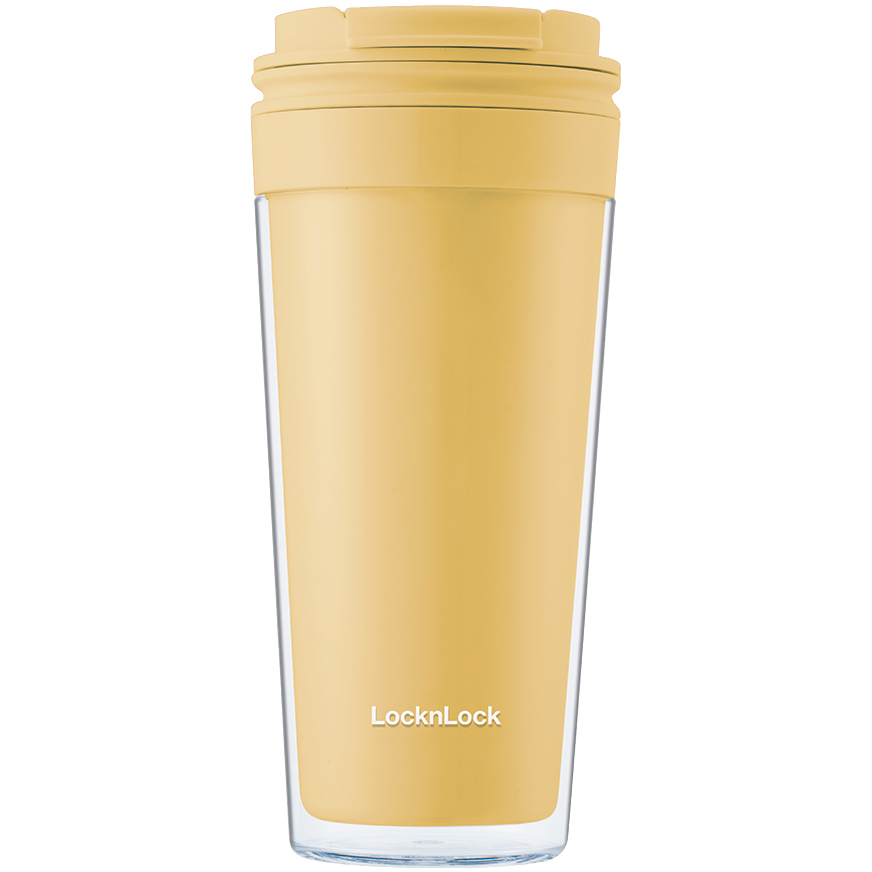 Ly nhựa 2 lớp LocknLock Bucket Cold Cup 580ML HAP519YEL