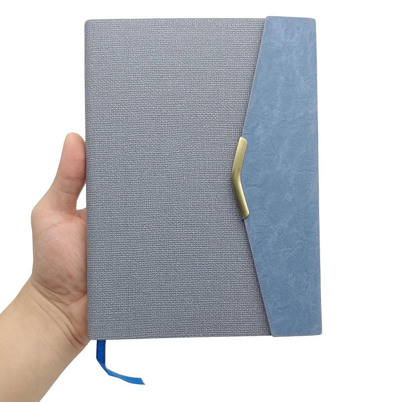 Sổ Bìa Da Kẻ Ngang Có Chấm 200 Trang 80gsm - The Sun ST 01-23 - Màu Xanh Xám