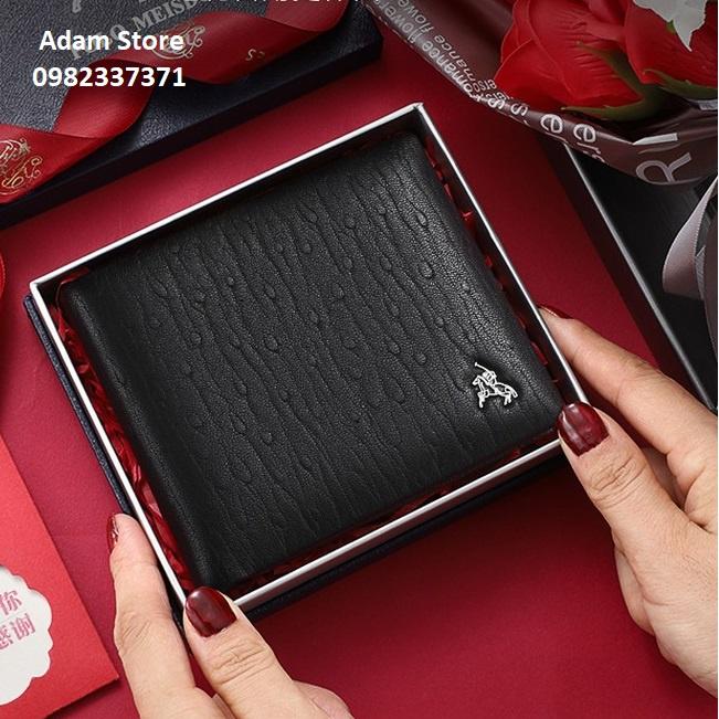Ví Da Bò Nam Cao Cấp POLO MEISDO Full Hộp Phù Hợp Làm Quà Biếu Tặng Sinh Nhật PL39