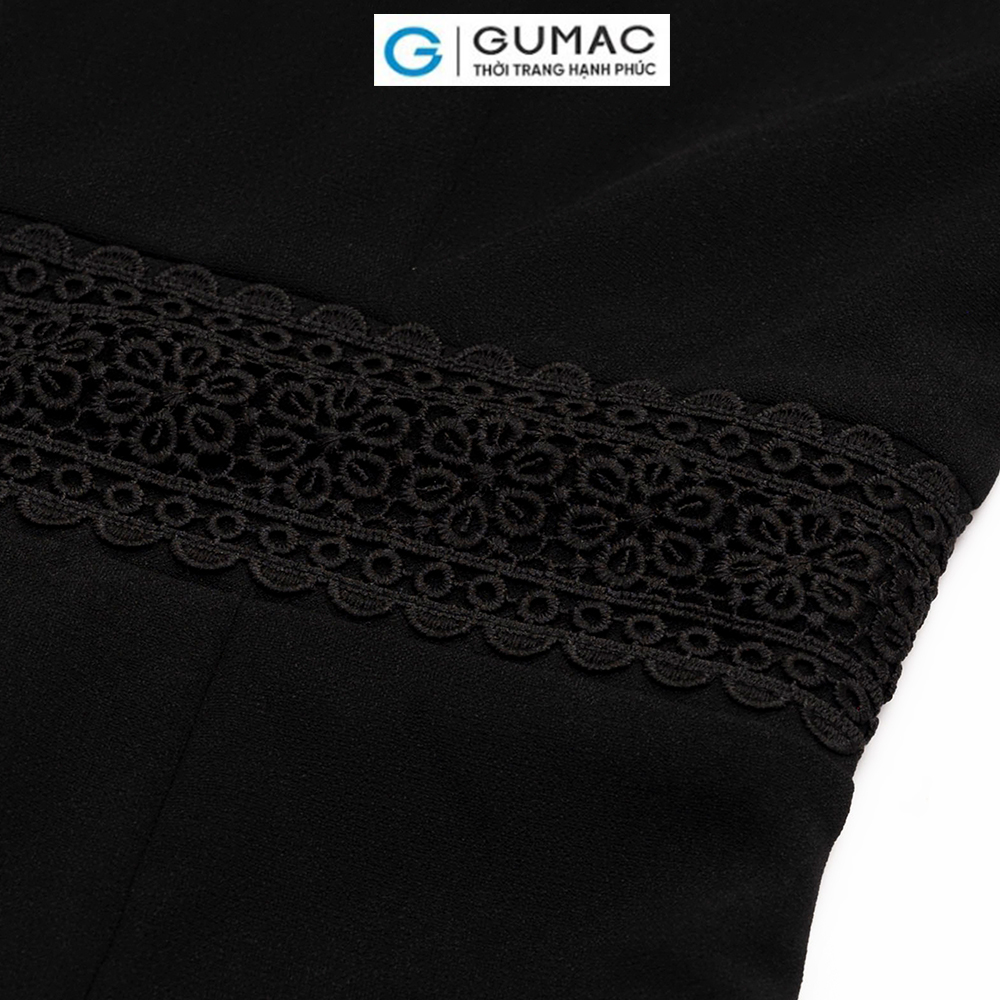 Đầm phối ren bản eo DC12077 thời trang GUMAC