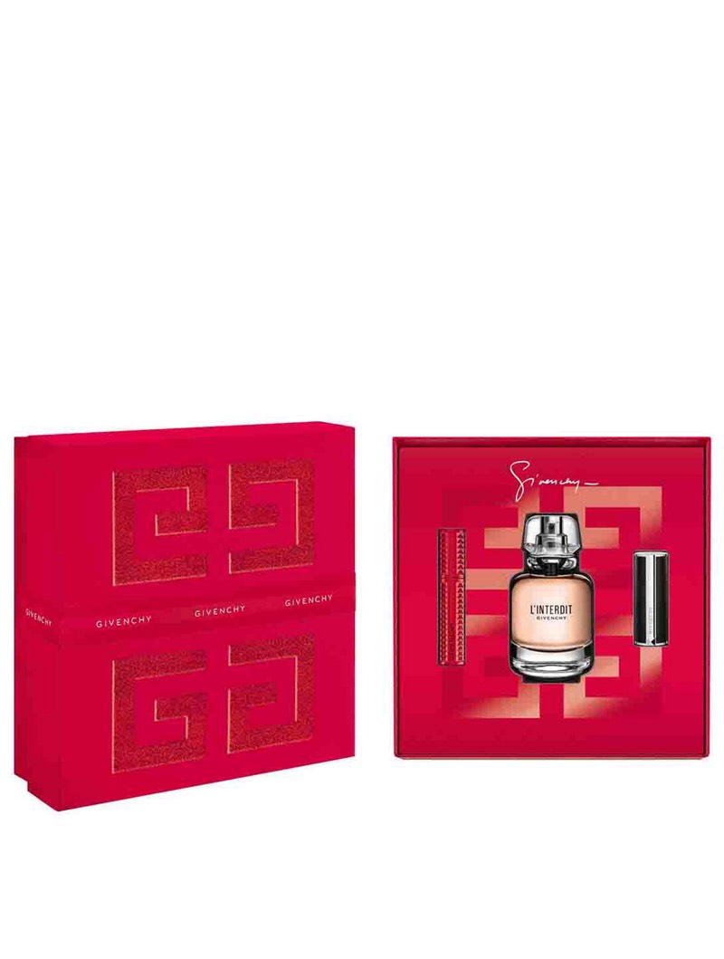 Bộ Set nước hoa Nữ Givenchy Iconic 2019 Xmas Giftset EDP 50ml + Le Rouge N333 + Volume Mascara N01