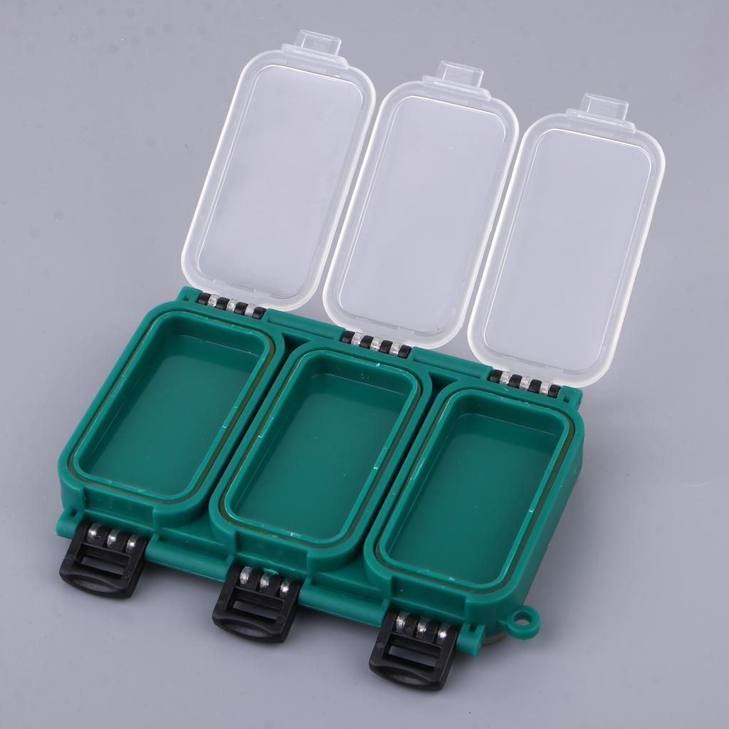 2pcs Fishing Tackle Box Safety Case Plastic Waterproof Storage Case