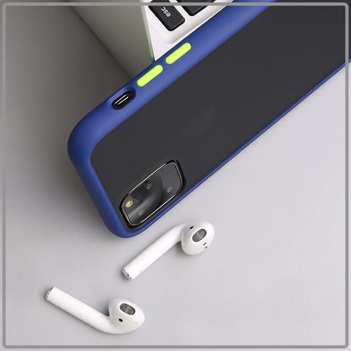 Ốp lưng nhám viền màu chống sốc cho các dòng máy iPhone
