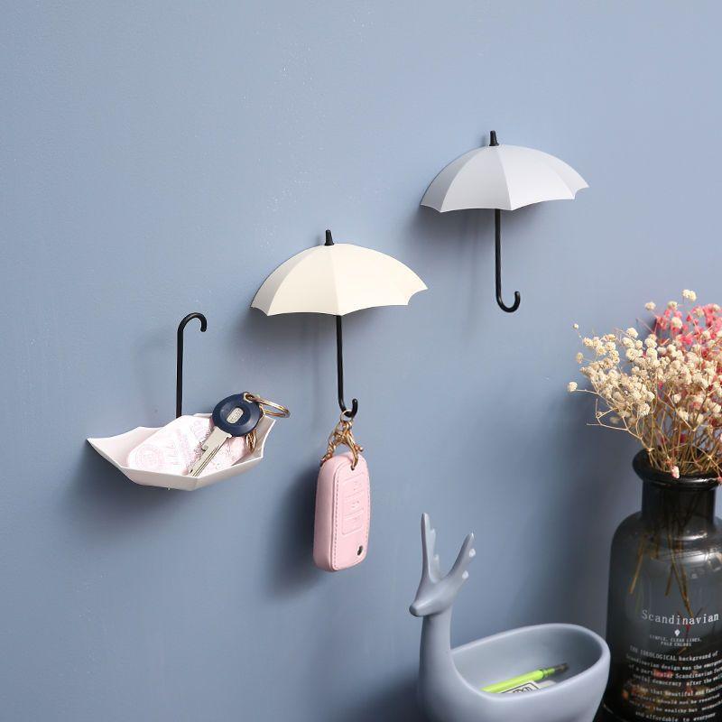 6 Chiếc Sáng Tạo Lưu Trữ Móc Cửa Treo Tường Móc Treo Tường Trang Trí Chìa Khóa Tóc Chân Giá Đỡ Móc Treo Tường Nhà Tắm Dù Hình Đục Lỗ Giá Rẻ