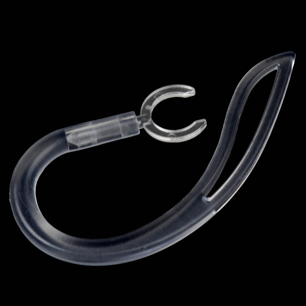 3 Pcs Earhook Ear Loop Clip For Universal Bluetooth Headset 8.0mm 9.0mm 10.0 mm (Clear)
