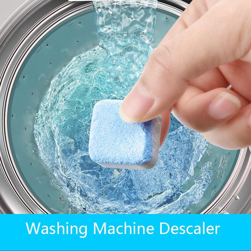 5pcs/12pcs Tab Washing Machine Cleaner Effervescent Tablet Washing Machine Descaler Deep Cleaning Remove Home Cleaning Tool