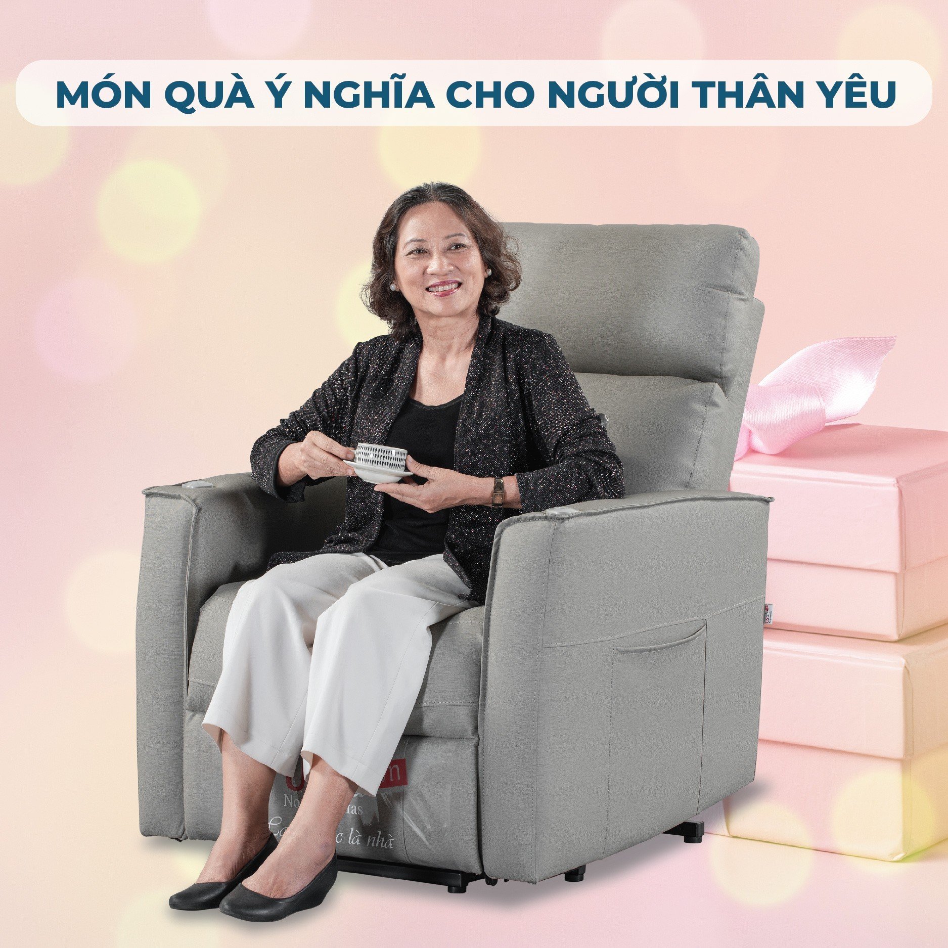 Ghế chăm sóc sức khỏe GNG | Ghế nâng hạ, ghế thư giãn dành cho người lớn tuổi, phụ nữ mang thai, người bị vấn đề về xương khớp