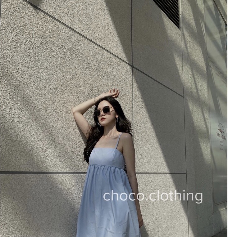 Váy 2 dây babydoll cúp ngực dáng ngắn, đầm nữ 2 dây phom rộng trẻ trung