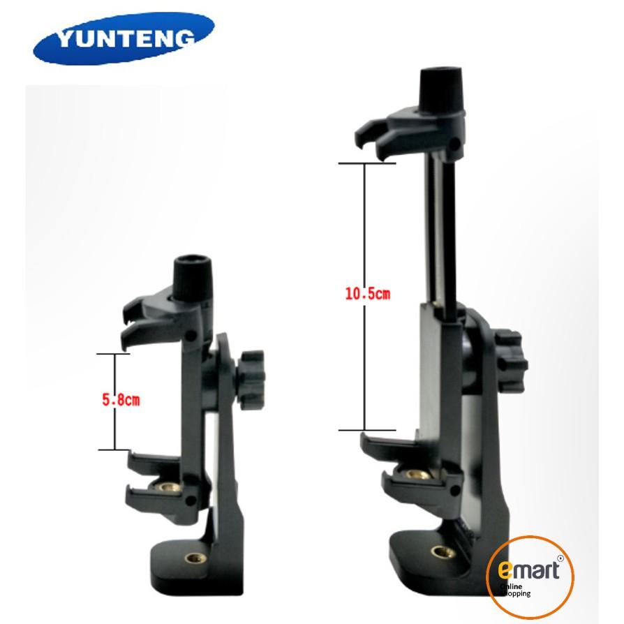 Giá kẹp điện thoại Yunteng xoay 360 độ cho chân Tripod, máy ảnh -Hàng Chính Hãng