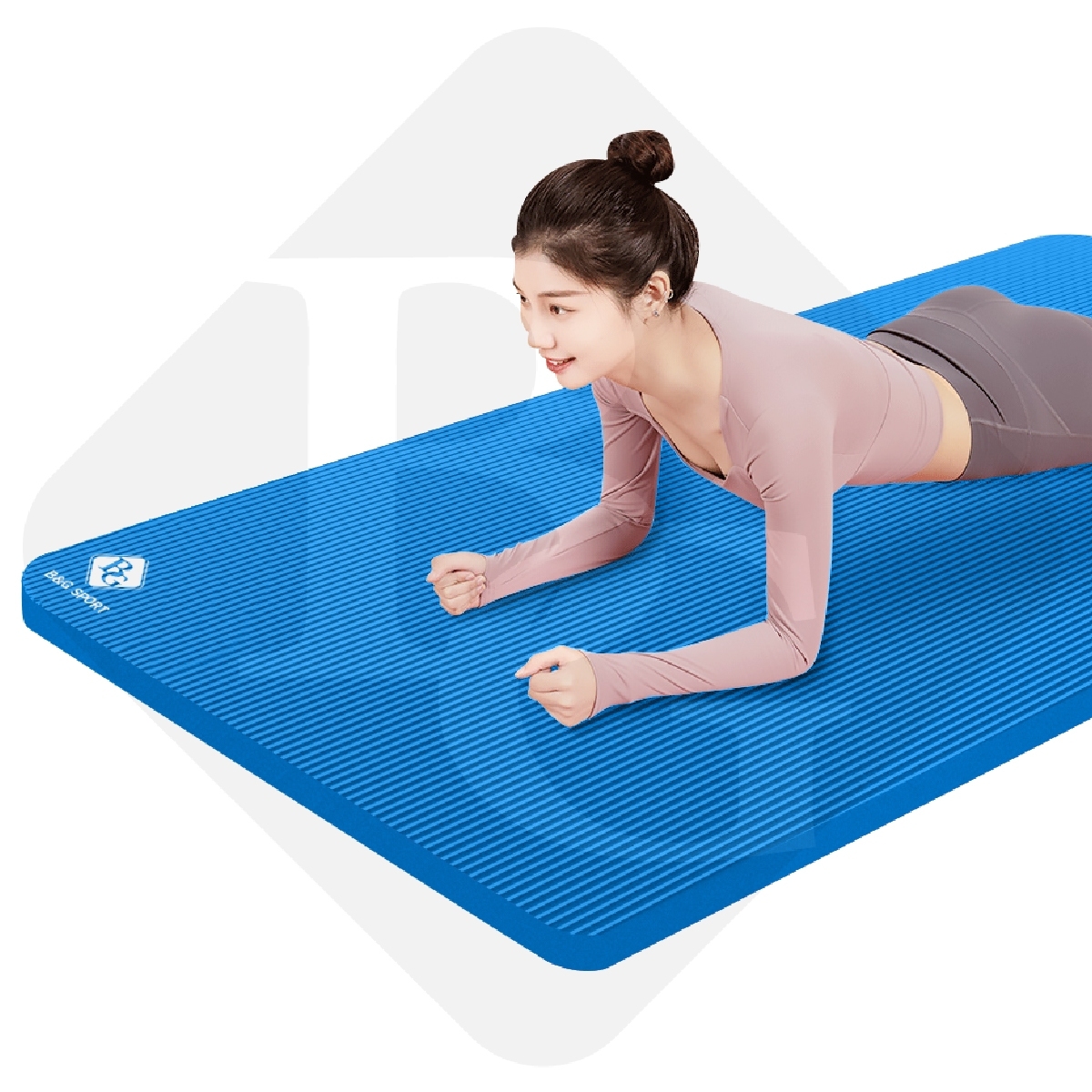 BG Thảm tập Yoga,GYM chuyên dụng dày 15mm NBR nguyên khối, độ đài hồi tốt, chống lún, Chống trơn trượt, độ bám cao, ngăn ngừa hôi và ẩm mốc (hàng nhập khẩu)