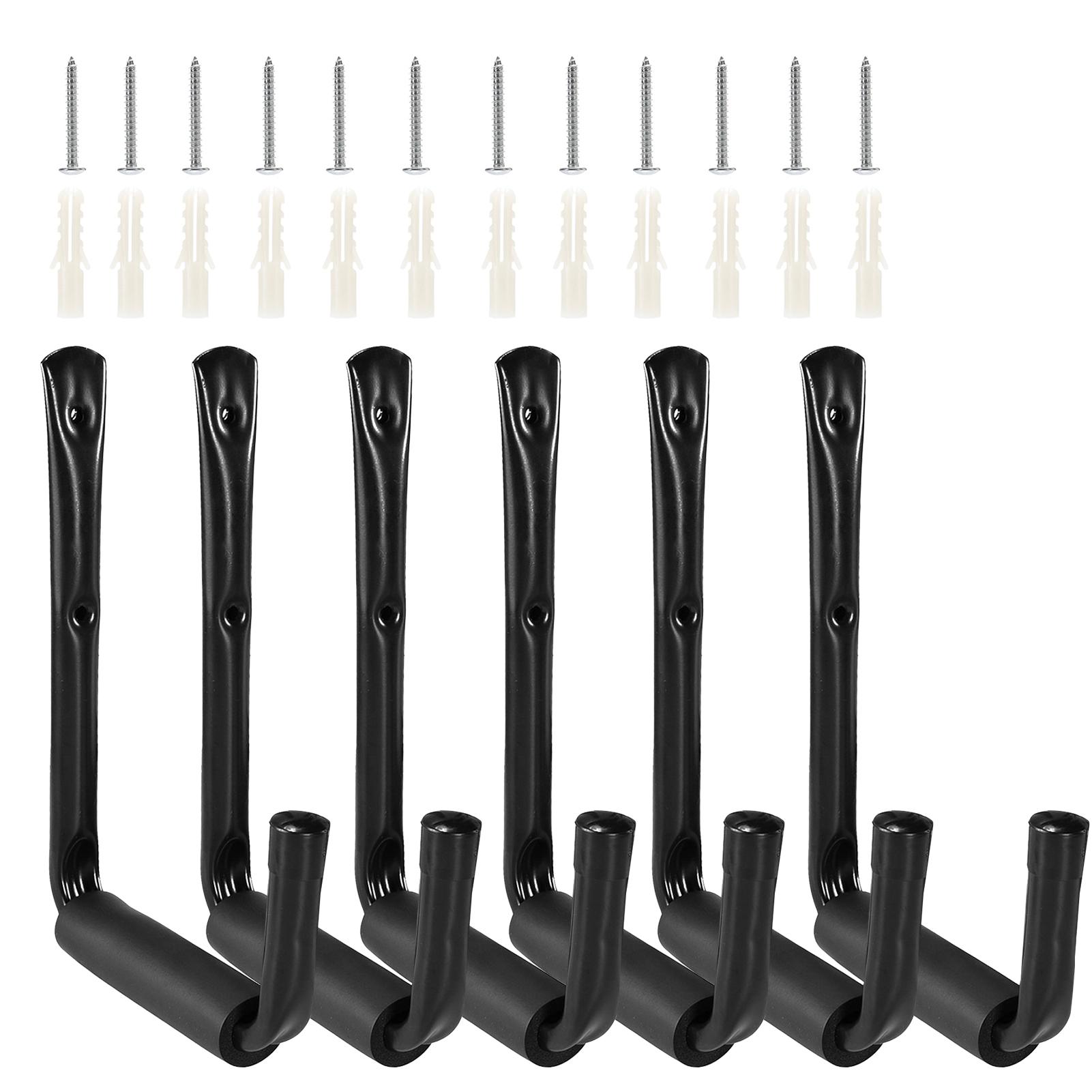 Heavy Duty Garage Hooks Storage Utility Hooks Wall Mounted Kayak Hooks Hangers Organizer with Screws and Wall Anchors