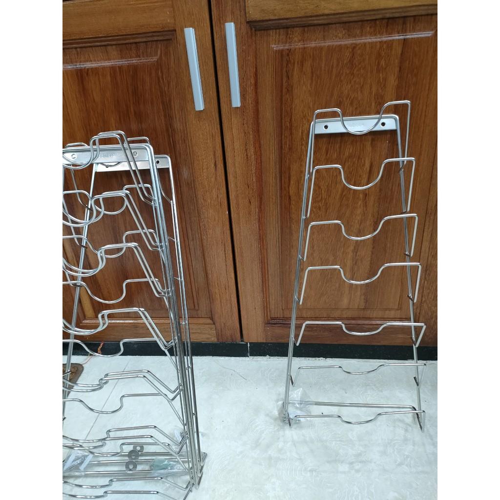 Kệ để vung inox 304 hàng chuẩn gắn tường hoặc gắn trong tủ bếp, hàng loại 1 inox dày dặn chắc chắn.