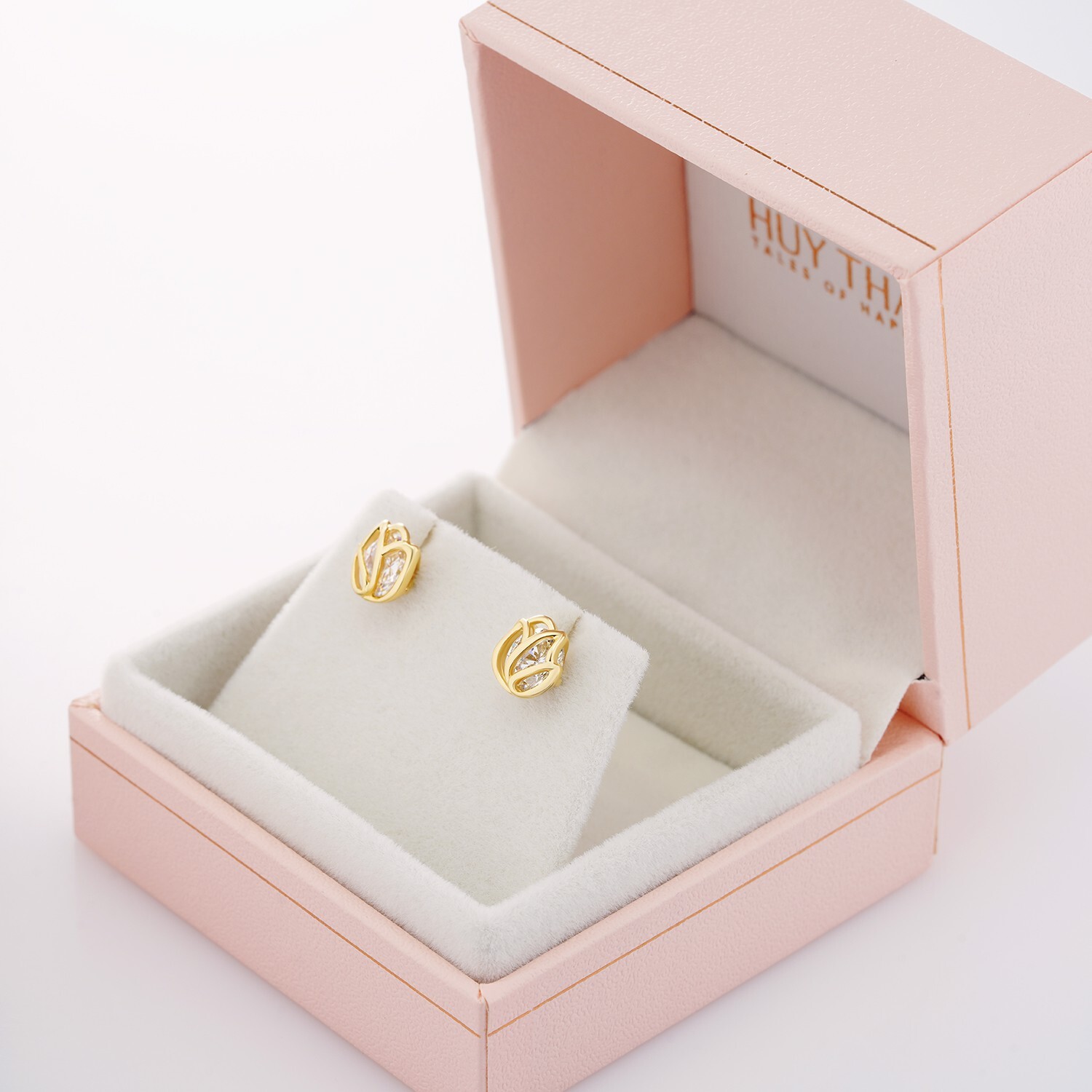 Bông Tai Nữ Vàng 14K BT457 Huy Thanh Jewelry