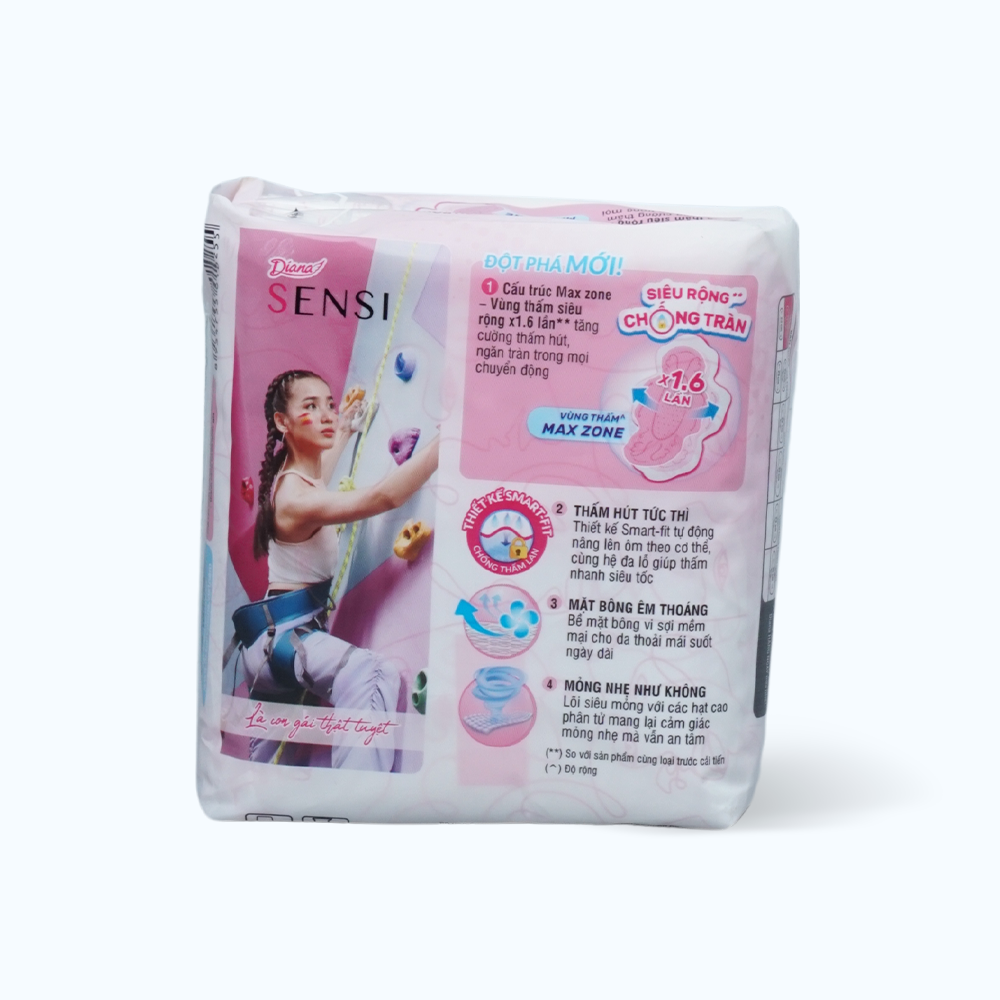 Băng vệ sinh siêu mỏng cánh Diana Sensi (8 miếng/gói)