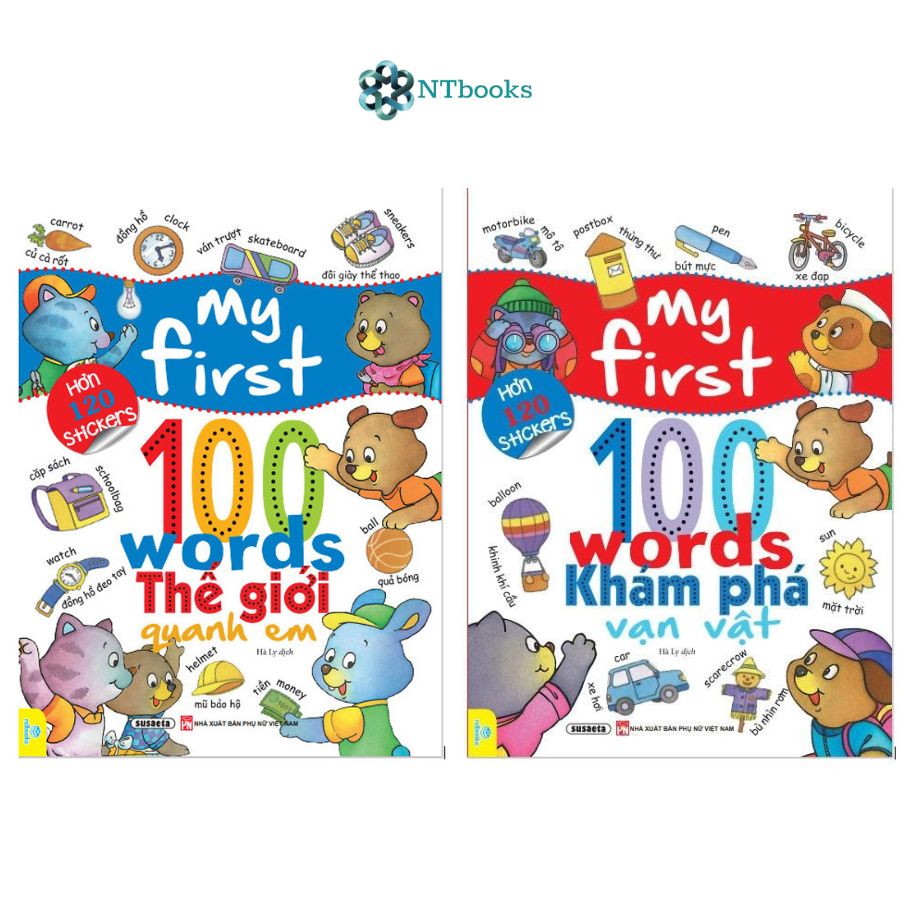 Sách My First 100 Words (Hơn 120 Stickers) - Bộ 2 cuốn