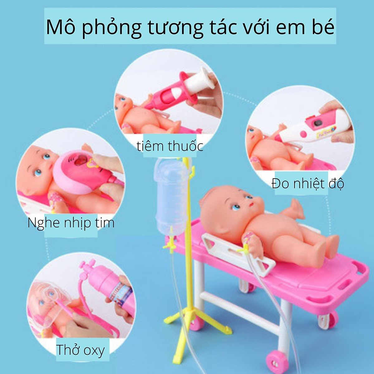 Đồ chơi bác sĩ y tá nha sĩ cho trẻ em, đồ chơi trí tuệ thông minh cho bé trai bé gái