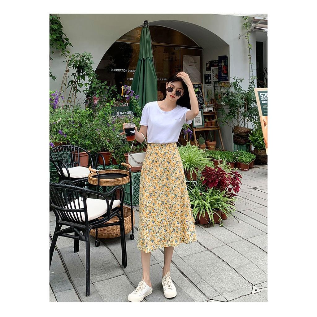 CHÂN VÁY HOA NHÍ MIDI DỊU DÀNG