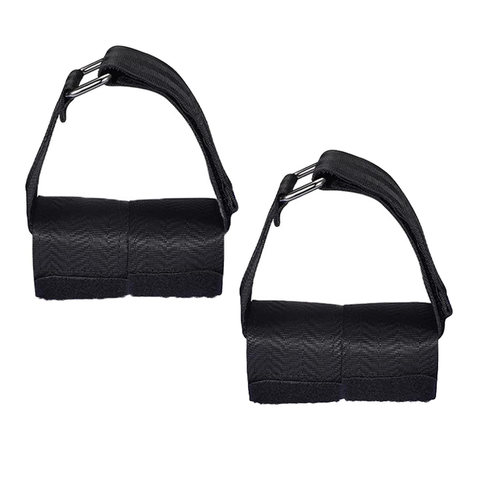 2Pcs Adjustable Weight Dumbbell Ankle Straps Black for Fitness Home Workout