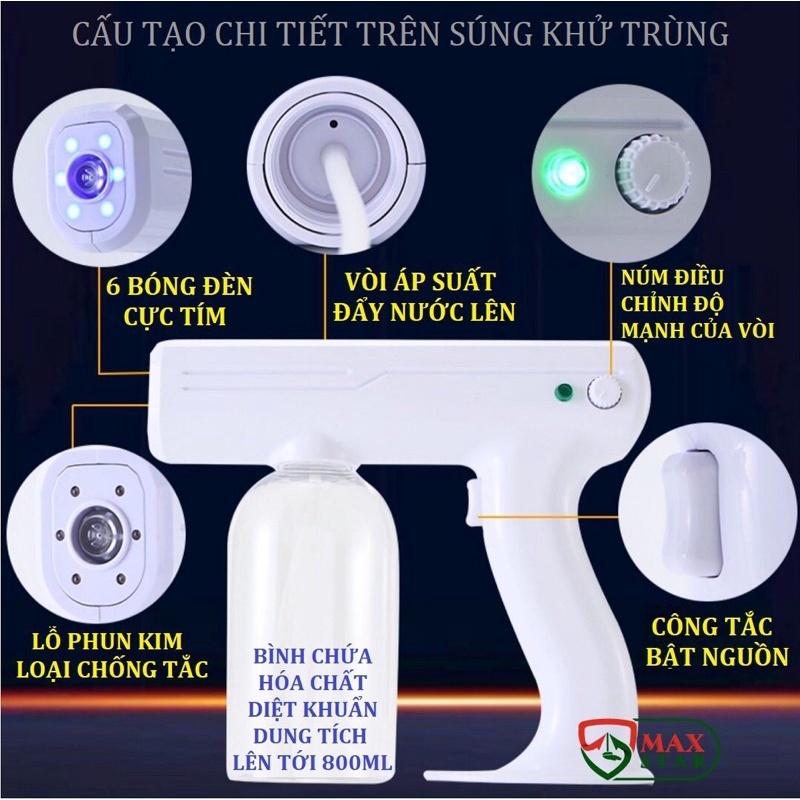 Súng Phun Dung Dịch Khử Khuẩn Cầm Tay Tiệt Trùng Bằng Tia UV Phun Cồn Sát Khuẩn