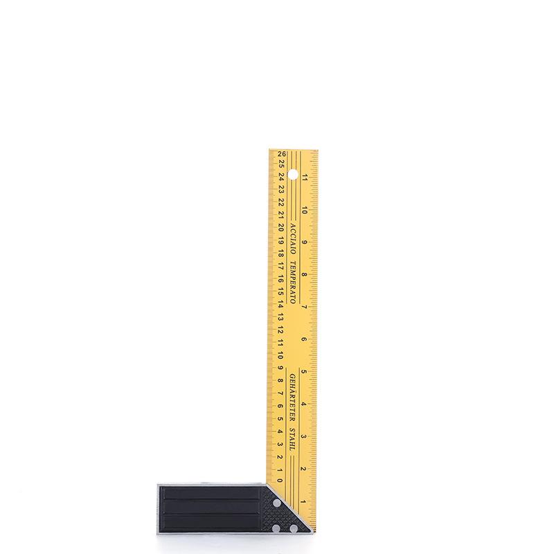 Hình vuông bằng thép cứng với tay cầm bằng nhôm và chia độ ở cả hai bên 250 mm