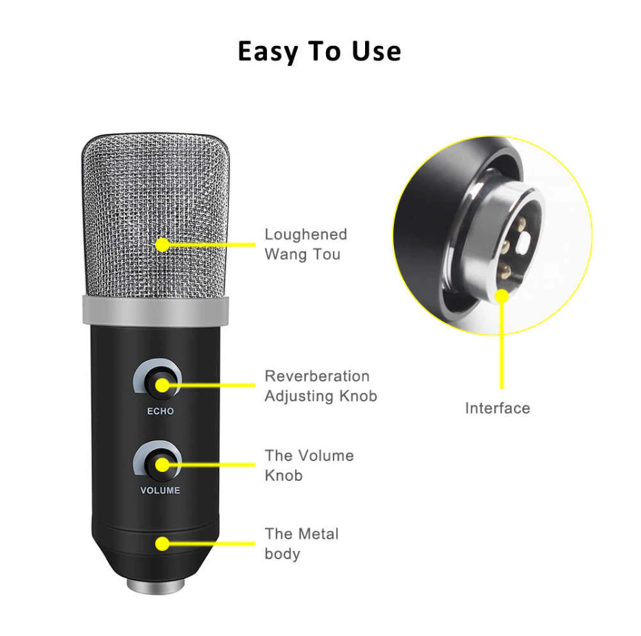 Micro USB Glosrik GL750 - Mic thu âm, livestream, chat voice, karaoke đa năng - Hàng chính hãng