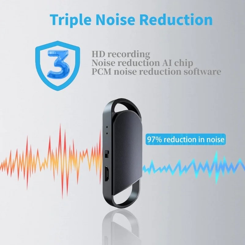 ROGTZ Máy Ghi Âm Móc Khóa Mini Hỗ Trợ Nghe Nhạc MP3 - Keychain Voice Recorder Sound Audio Mini Dictaphone SK-008 8G - Hàng Nhập Khẩu