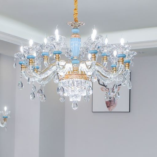 Đèn chùm HELGA phong cách sang trọng, hiện đại 15 tay - kèm bóng LED