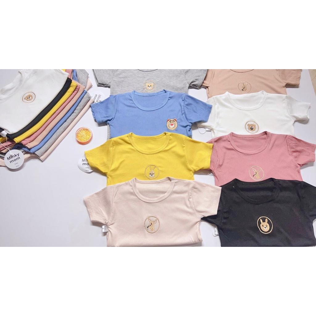 ÁO CỘC TAY LEN TĂM NHIỀU MÀU 8-18KG CHO BÉ TRAI VÀ GÁI MINKYMOM
