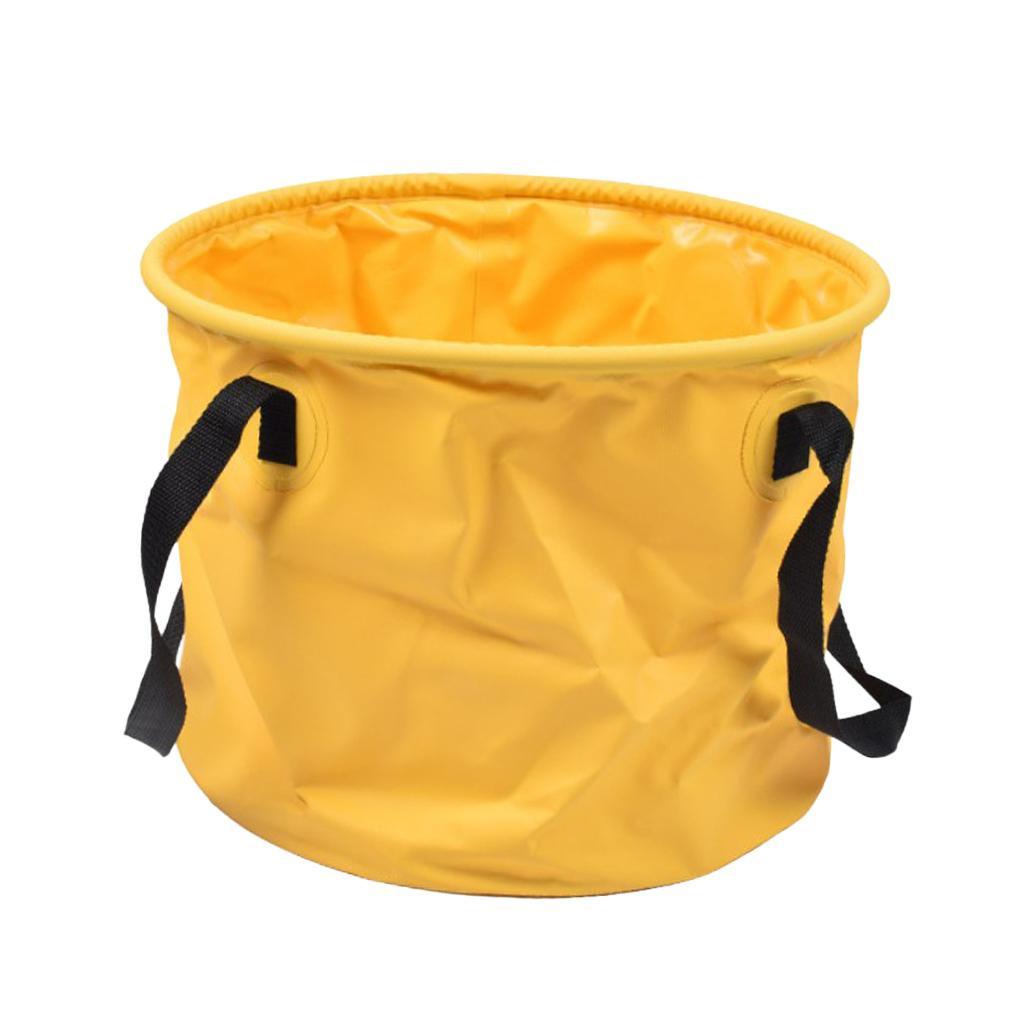 2pcs Collapsible Water Bucket Pail Wash Basin Outdoor Water Carrier Bag