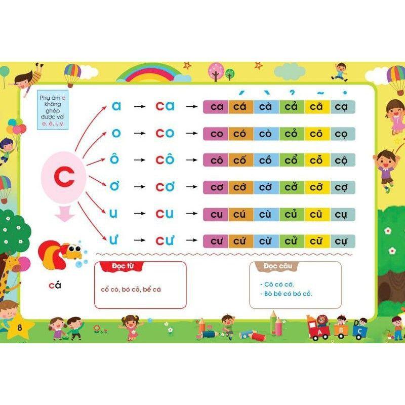 Tập Đánh Vần Tiếng Việt Phiên Bản Chuẩn Cho Bé 4-6 Tuổi