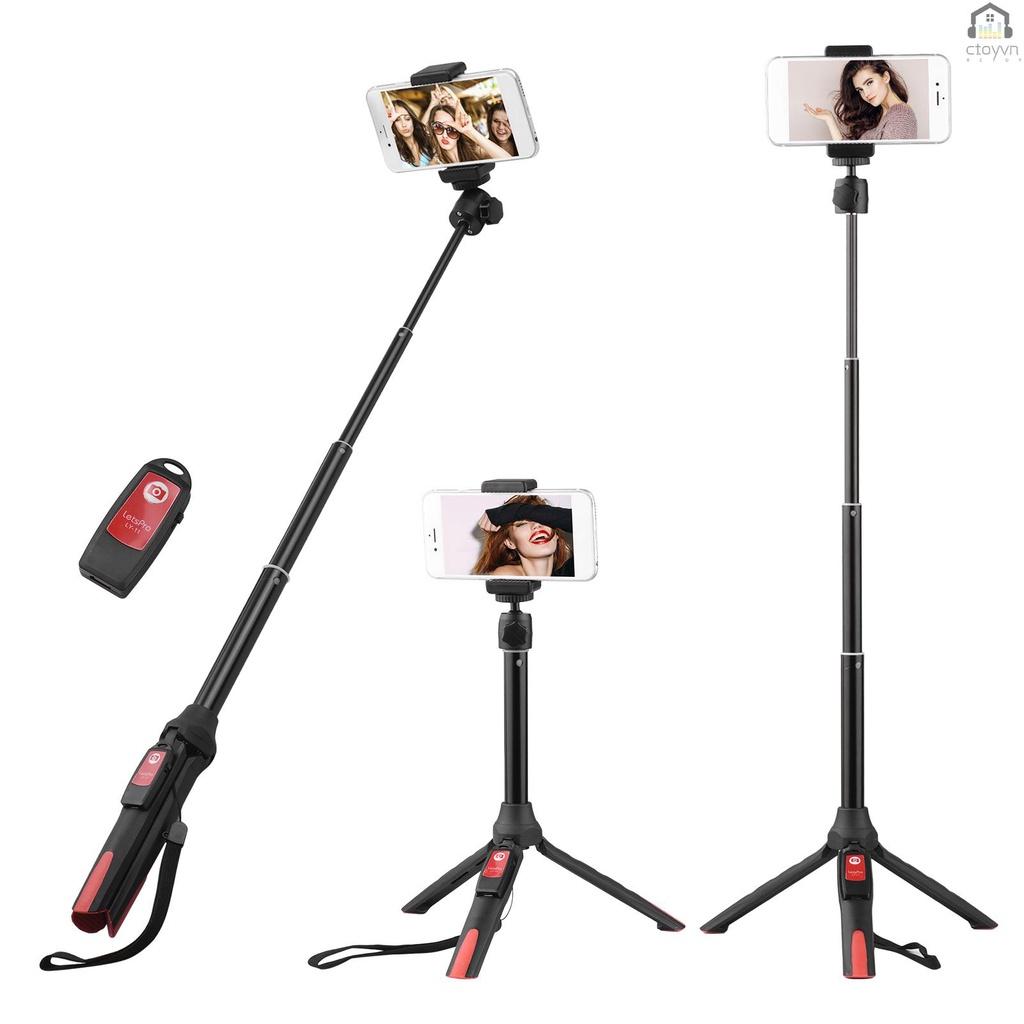Gậy chụp ảnh selfie mini 2 trong 1 có thể điều chỉnh 64cm với đầu bi và dây đeo cho điện thoại