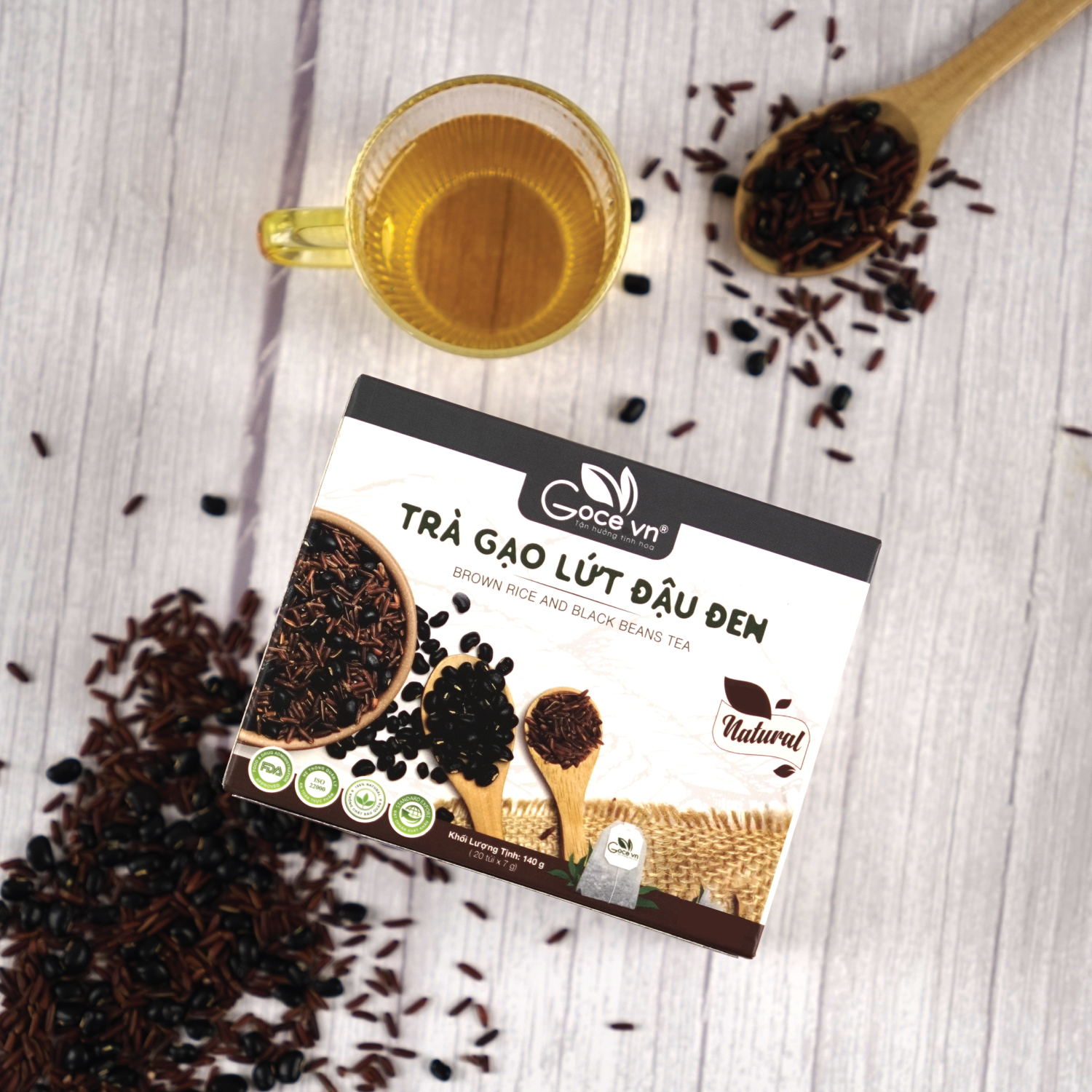 Combo An thần, Ngủ ngon (1 hộp Trà lá sen túi lọc 40g, 1 hộp Trà tim sen túi lọc 100g, 1 hộp Trà gạo lứt đậu đen túi lọc 140g)