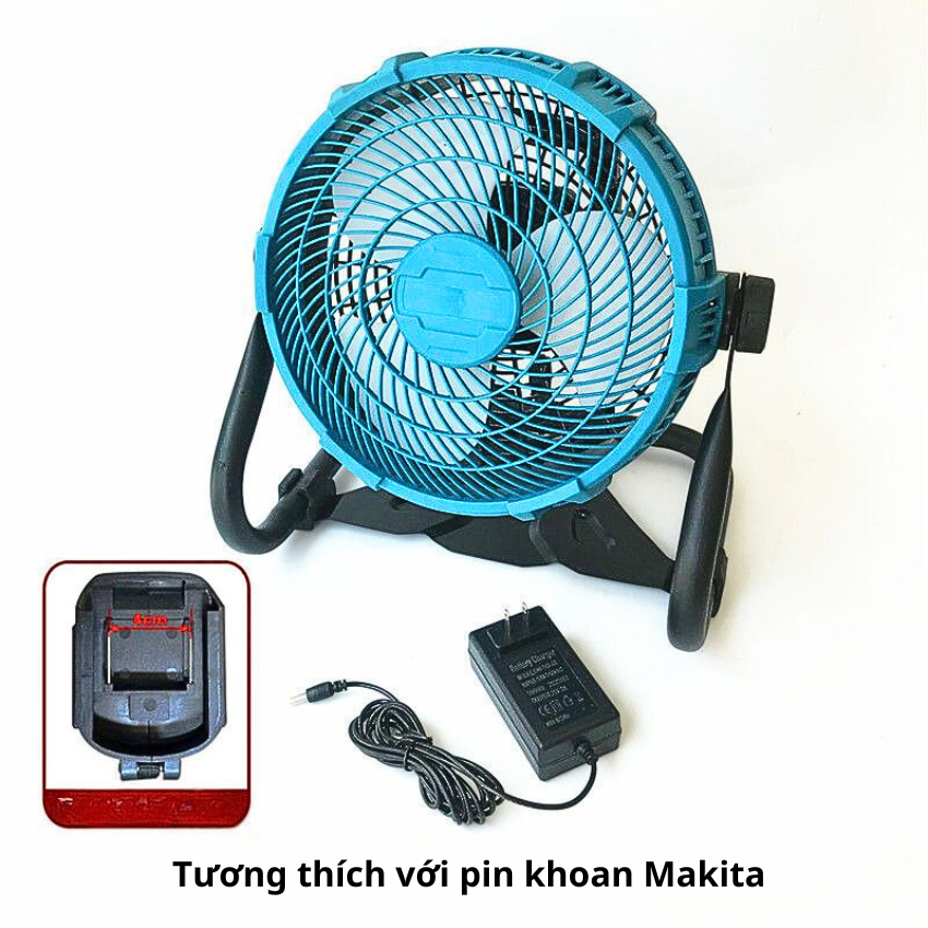 Quạt tích điện chân quỳ xoay 360 độ pin trâu 4Ah( sử dụng liên tục lên tới 11h), quạt sàn pin Lithium sử dụng kép DC/AC4 tốc độ gió vận hành êm ái không tiếng ồn, quạt đi picnic, câu cá cắm trại tiện lợi-CÓ ẢNH THẬT SẢN PHẨM