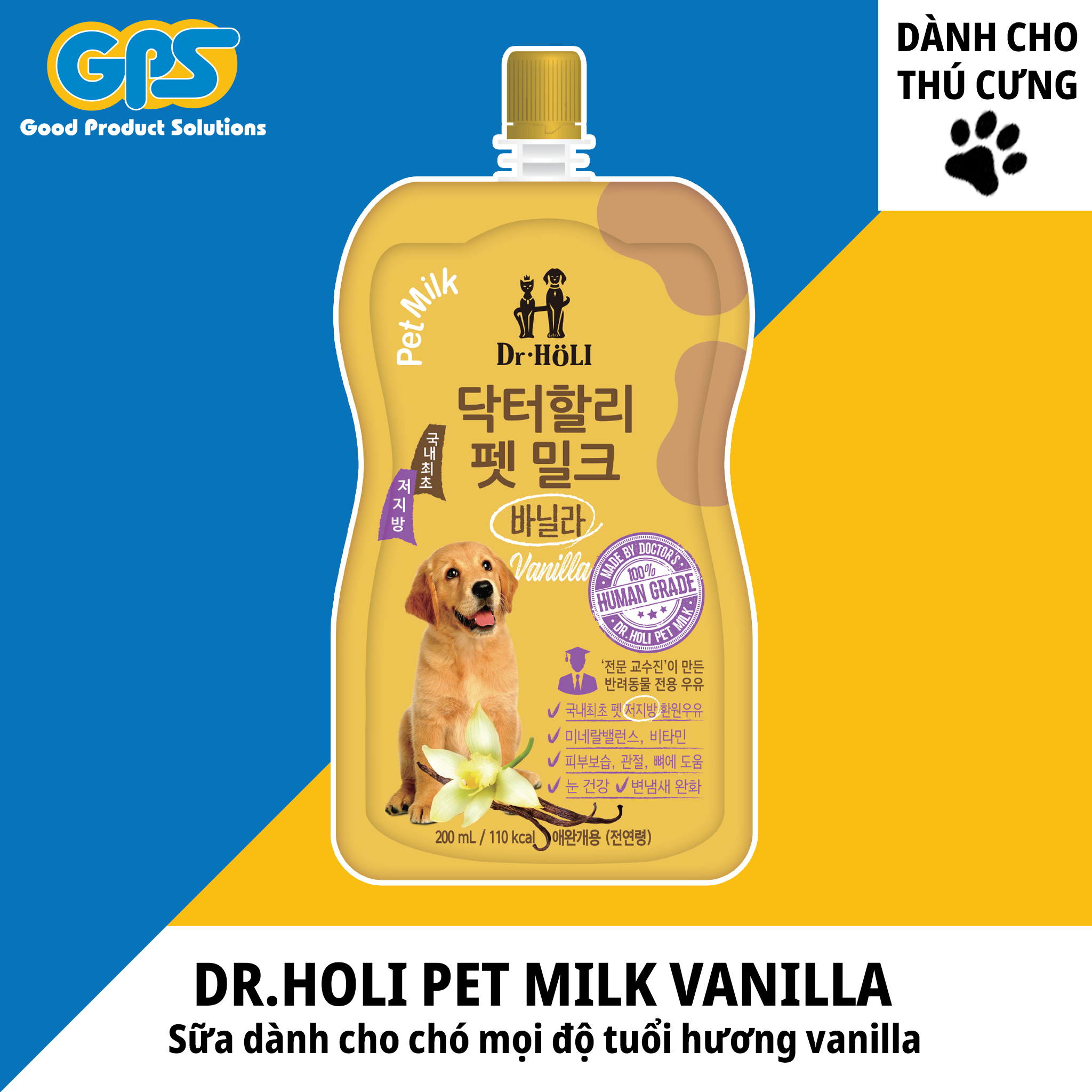 SỮA TƯƠI DINH DƯỠNG CHO CHÓ HƯƠNG VANI DR.HOLI PETMILK