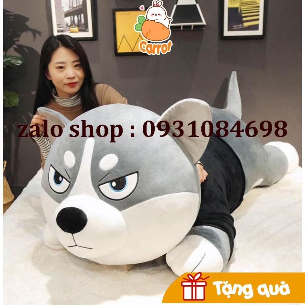 Gấu Bông Chó Husky Siêu To Khổng Lồ size 1m/1m2/1m5_ Chó Husky Siêu Mềm Mịn