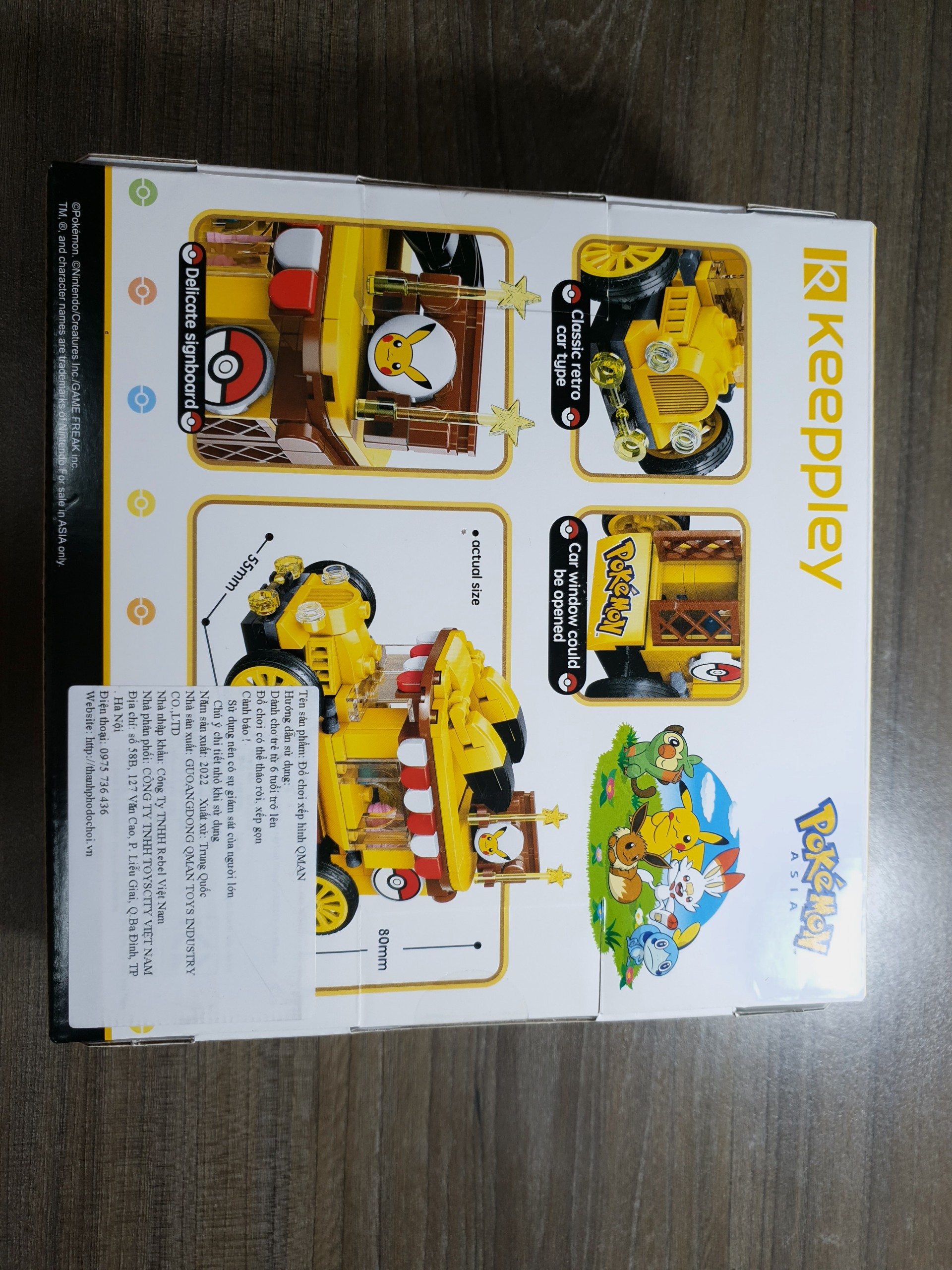 Đồ Chơi Xếp Hình Xe Pikachu KEEPPLEY K20213 QMAN
