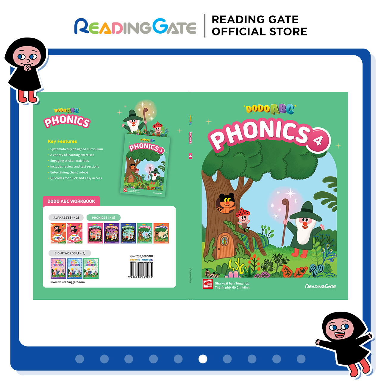 Sách DODO ABC WORKBOOK - PHONICS 4 READING GATE Cho Bé Từ 5 Đến 8 Học Ngữ Âm, Đánh Vần Tiếng Anh