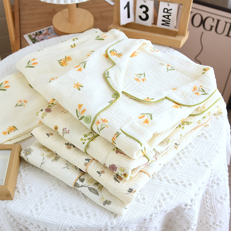 Bộ Pijama, Đồ Bộ Mặc Nhà Áo Cộc Quần Dài Chất Liệu Xô Muslin  M2 Cao Cấp