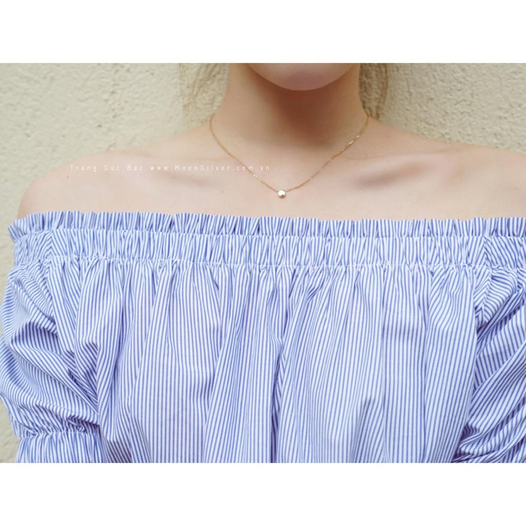 Dây chuyền bạc mặt tròn nhỏ