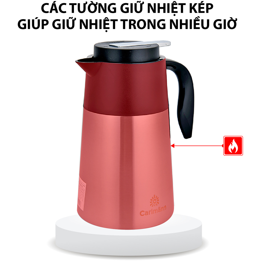 Bình Cà Phê Giữ Nhiệt Carlmann BES-178 1300ml