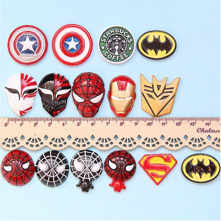 Charm mặt nạ các hero Marvel Avenger và Anime Tokyo Ghoul cho các bạn trang trí dép Crocs, điện thoại, DIY