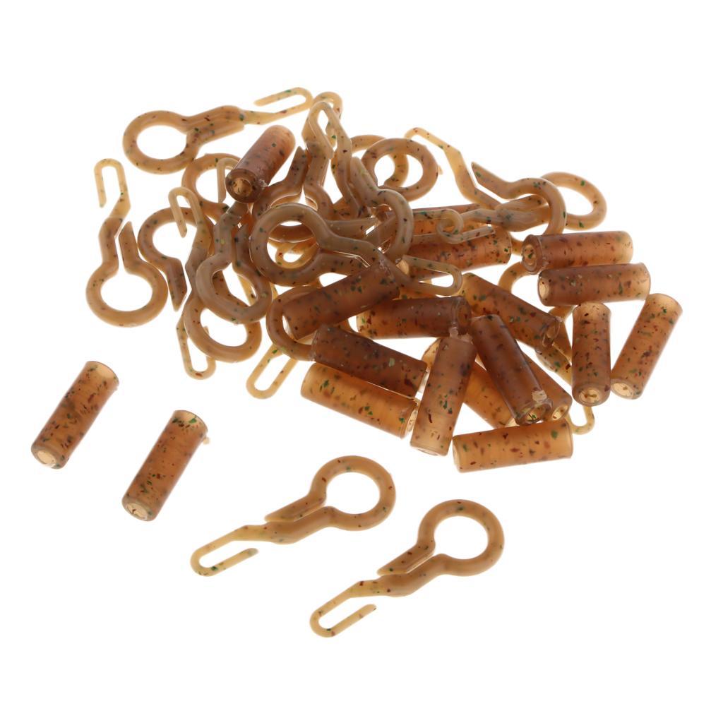 10pcs Back Lead Clips &Tubes For Carp Fishing Rig Accessory Kit