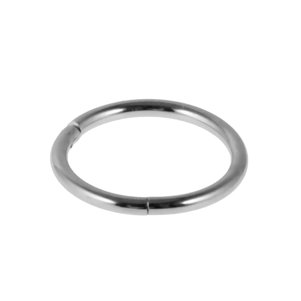 Stainless Steel Clicker Lip Nose Septum Hinged Ring 1.2x10mm 16G Silver