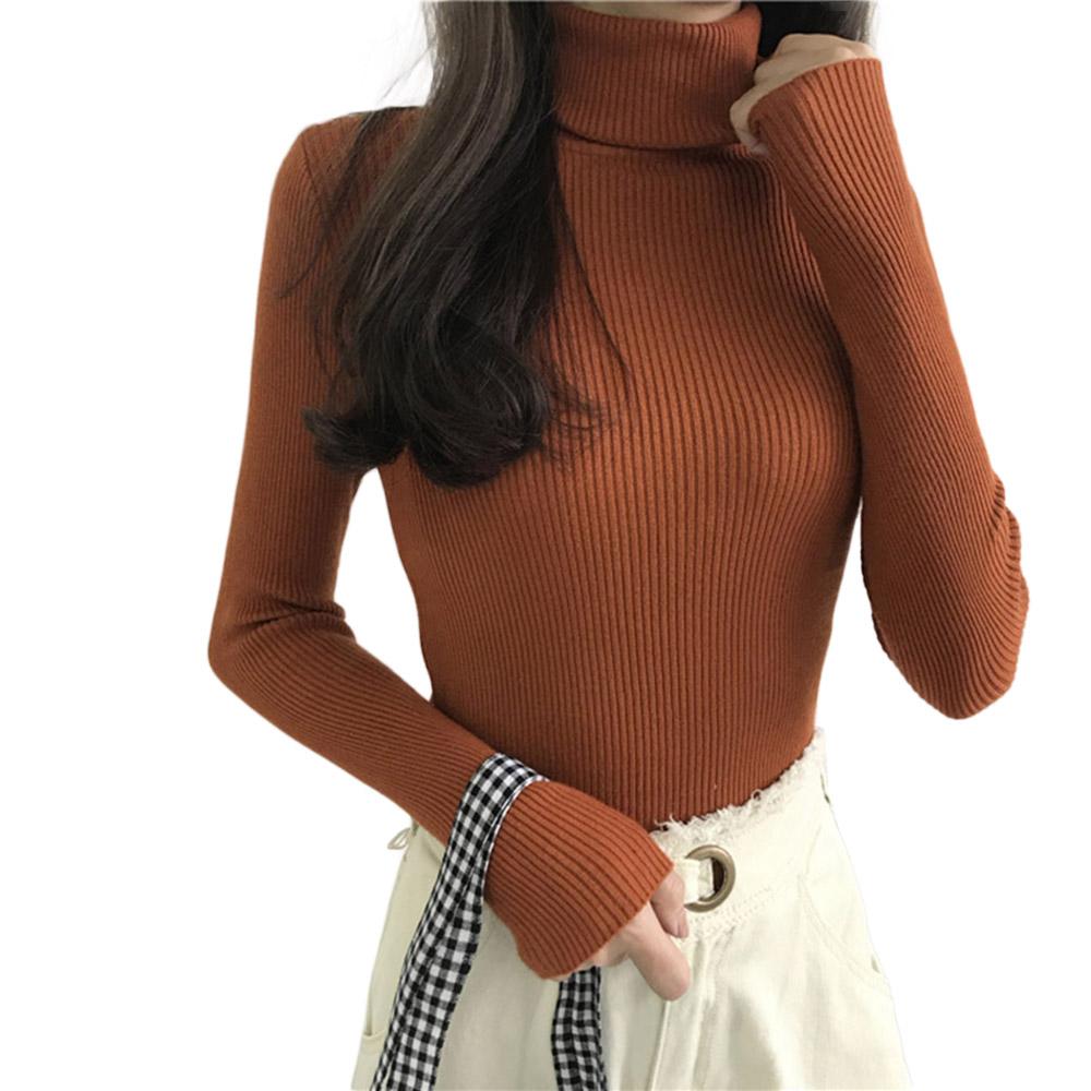Autumn Winter Knitted Sweater Ribbed 