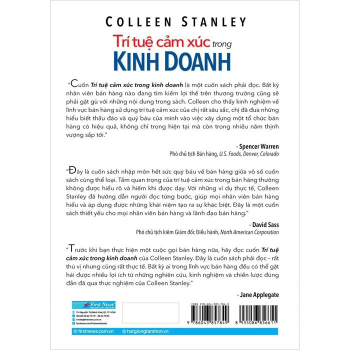Trí Tuệ Cảm Xúc Trong Kinh Doanh - Bí Quyết Kết Nối Và Thu Phục Khách Hàng Hiệu Quả - Colleen Stanley - Nguyễn Tư Thắng dịch -