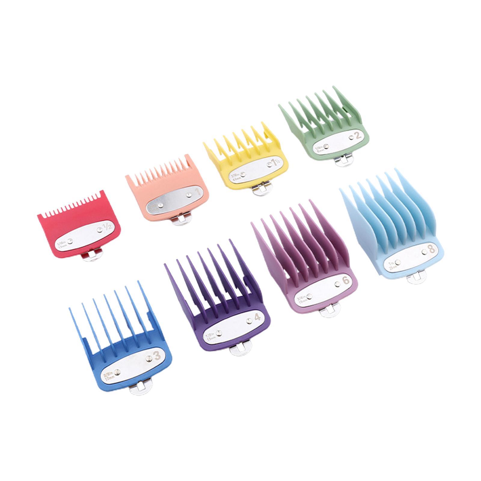 8x Hair Clipper Guards, Professional Hair Cutting Guide Combs Set for Hair Clippers
