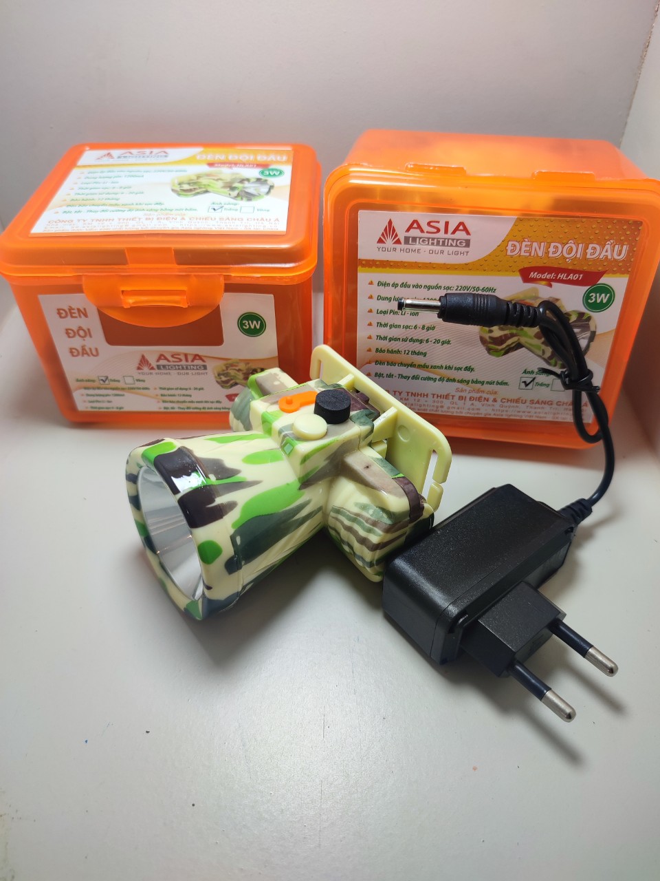 combo 05 cái đèn pin đội đầu 3w ASIA - HLA01