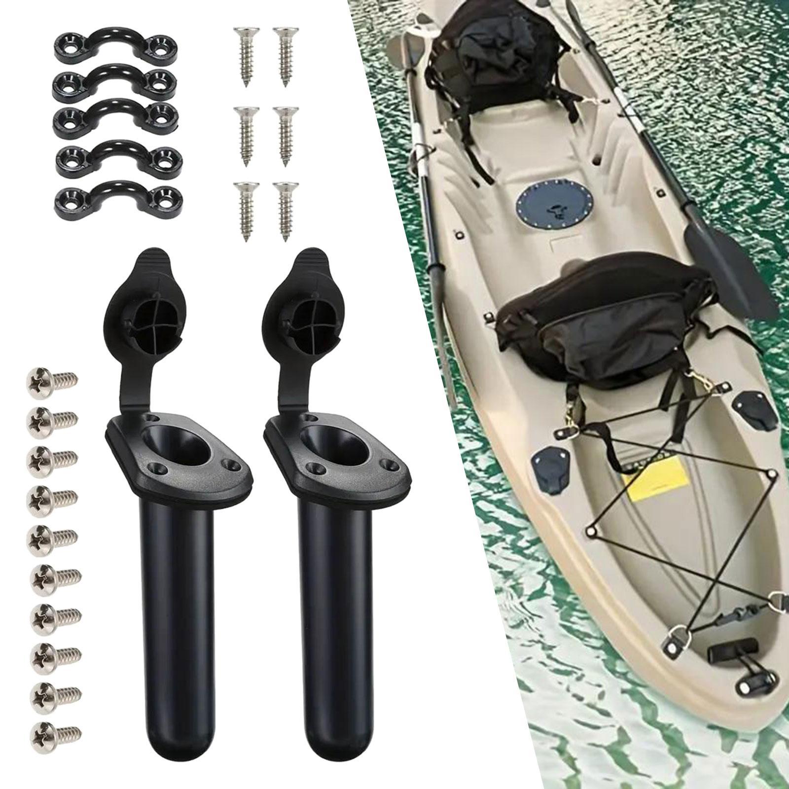 Kayak Fishing Rod Holder Fishing Boat Rod Holders and Cap Cover Professional Durable Fishing Tackle Accessory Tool for Canoe