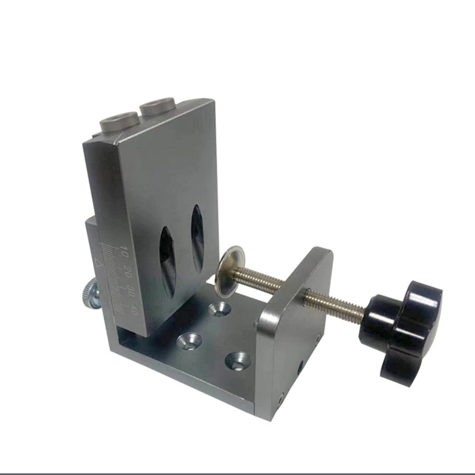 Woodworking Pocket Hole Locator Jig Kit Wood Doweling Hole Puncher with 9mm Step Drill Angle Drill Guide Tools